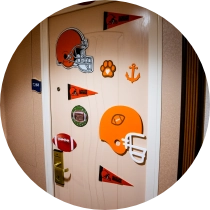 Fan door decorations